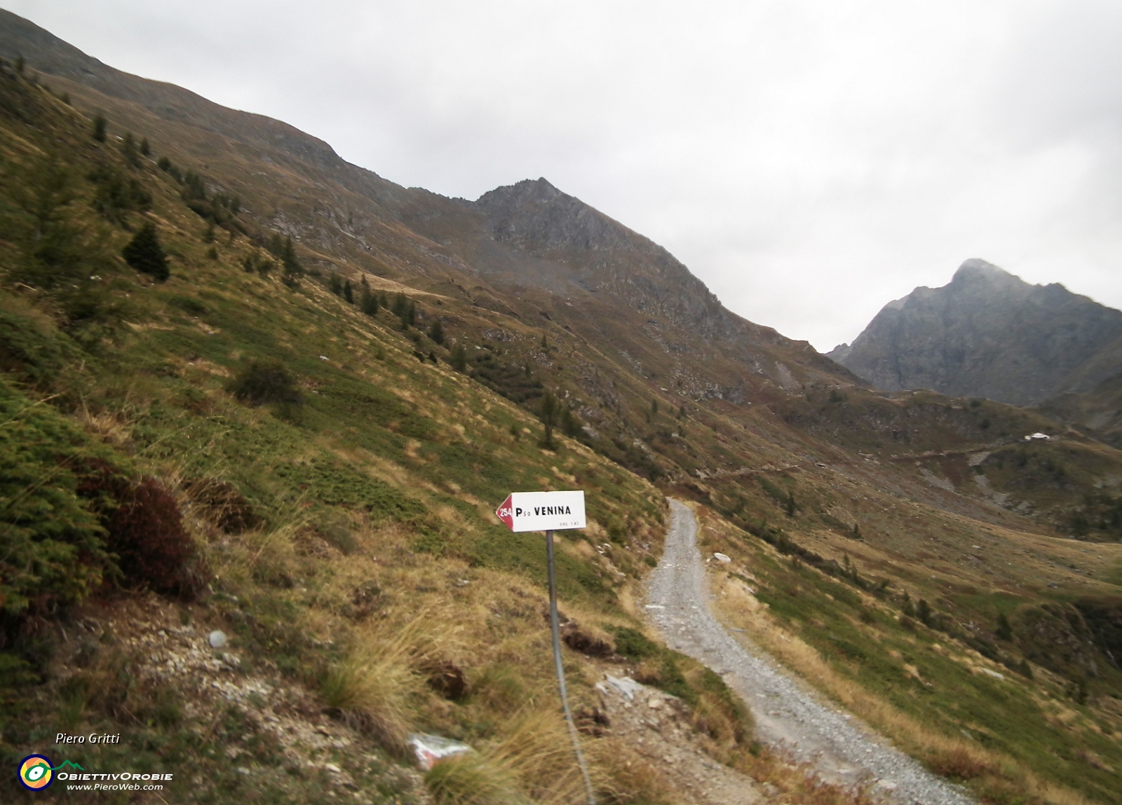 06 in vista del bianco Rif. Longo si prende a dx il sentiero 209 per il Passo di Venina.JPG